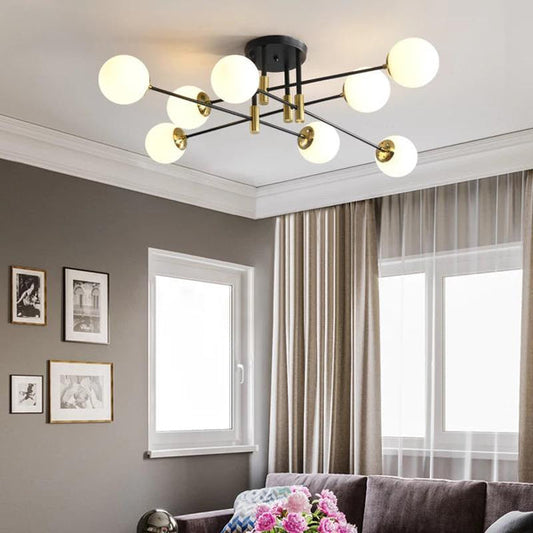 Suspension Moderniste Globe Aurora – 8 Lampes