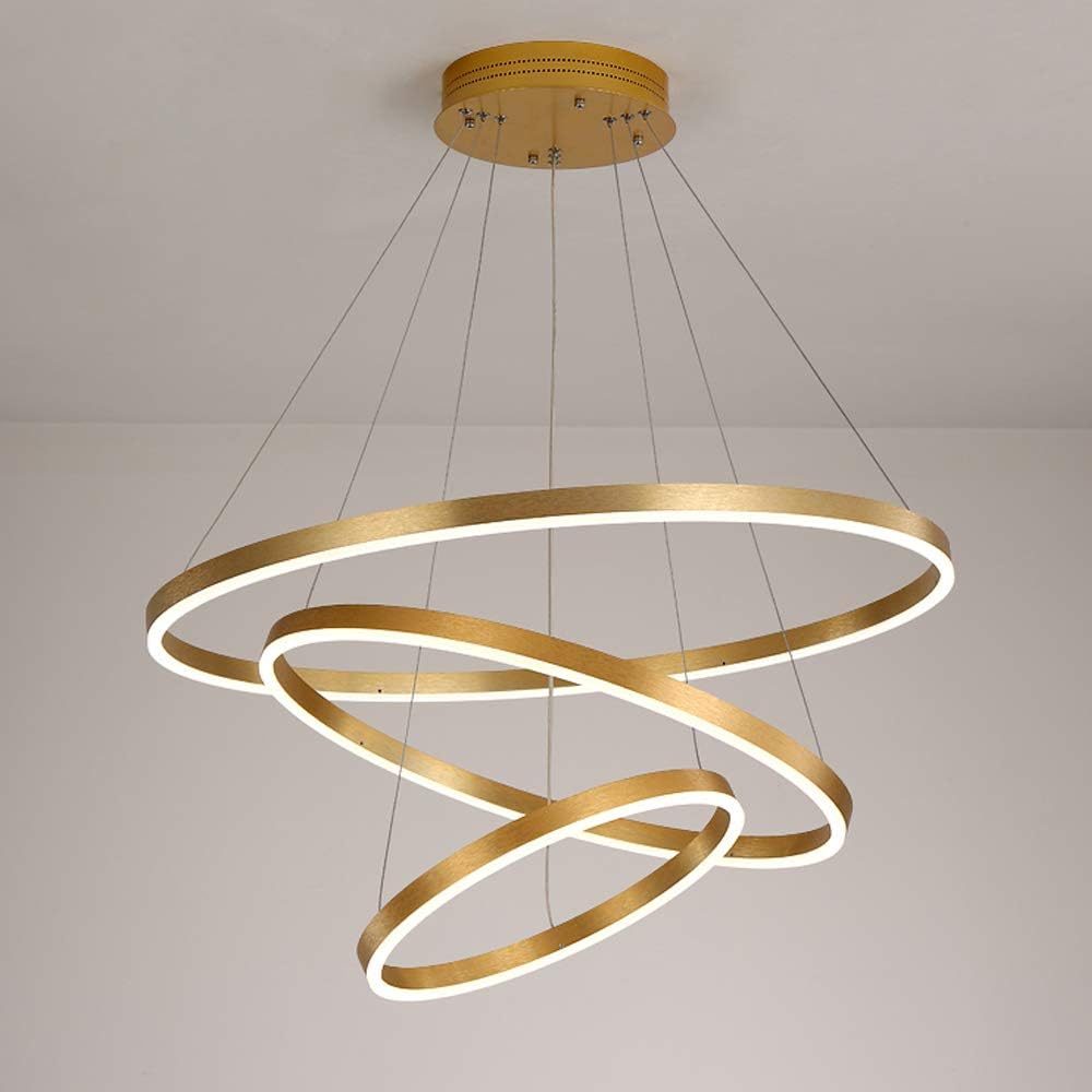 Suspension LED Moderne en Spirale Dorée – Design Épuré et Contemporain