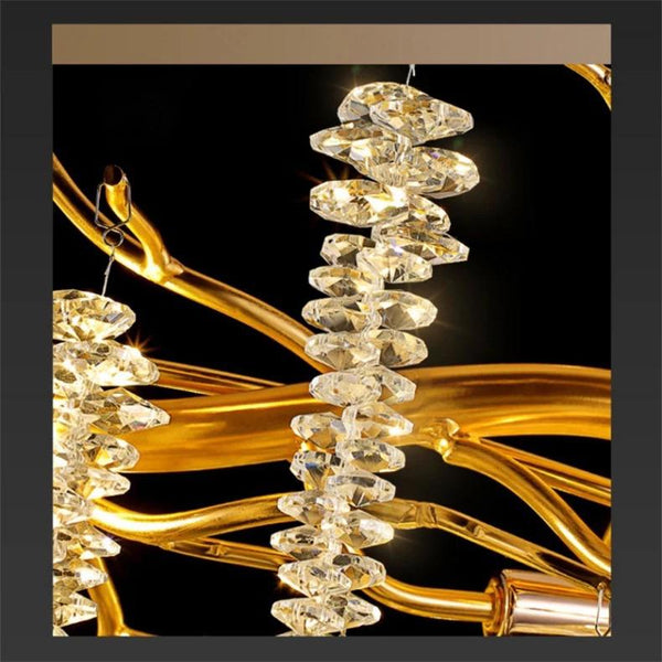 Lustre Contemporain en Cristal "Cascade Lumineuse