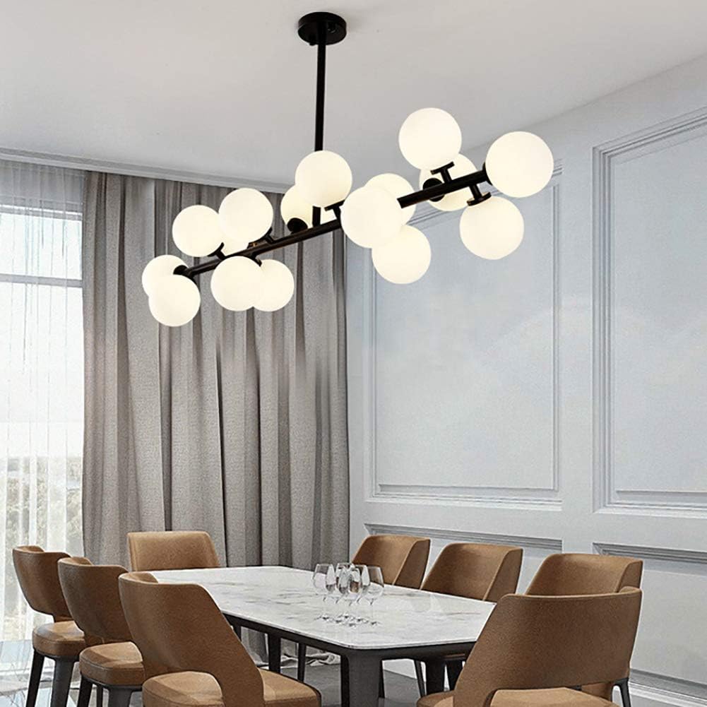 Suspension lumineuse moderne en forme de constellation (noire)