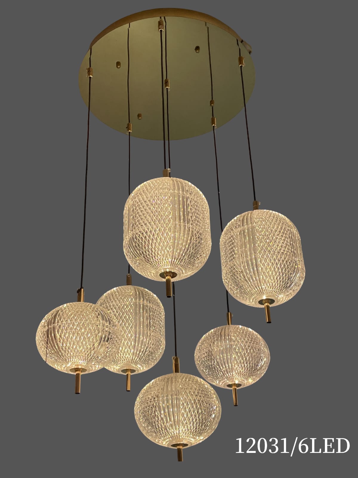 Suspension Luminaire "Globe Harmonie" – Design Moderne en Verre et Métal Doré