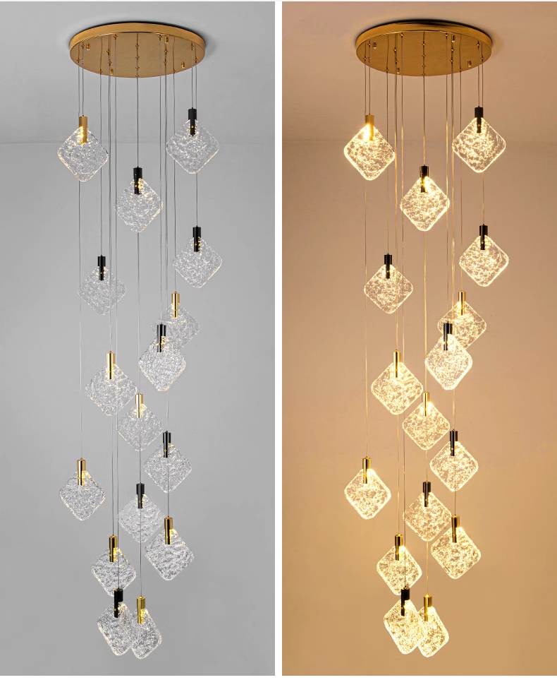 Suspension Luminaire Cristal Majestic – Lustre Moderne à LED