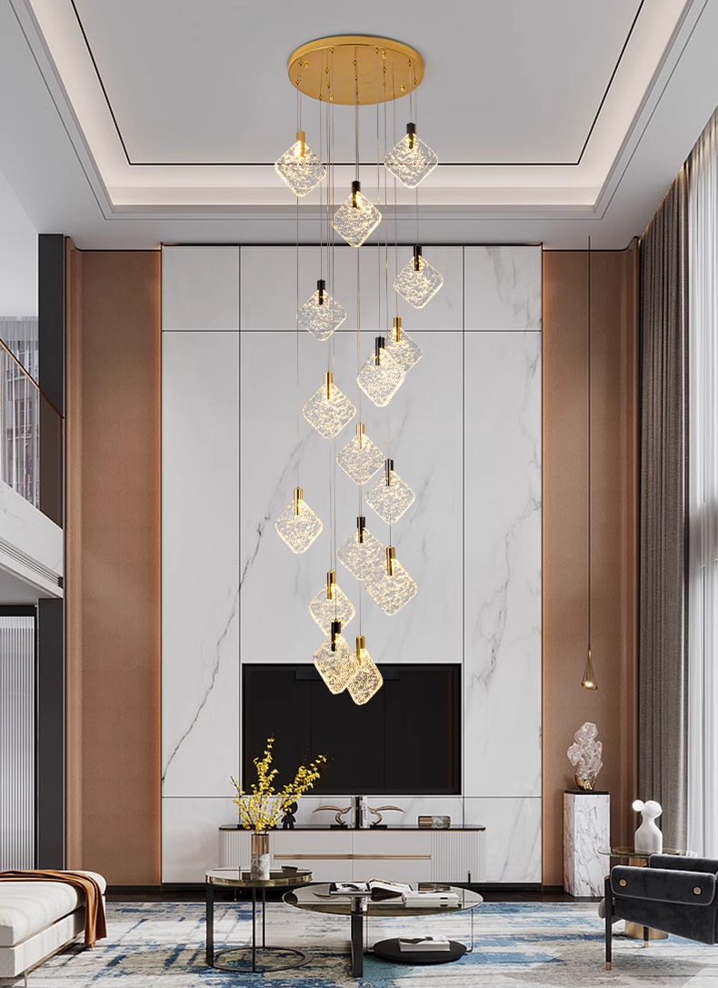 Suspension Luminaire Cristal Majestic – Lustre Moderne à LED