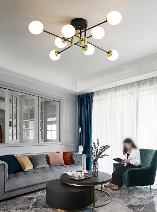 Suspension Moderniste Globe Aurora – 8 Lampes